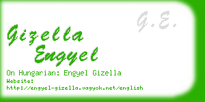 gizella engyel business card